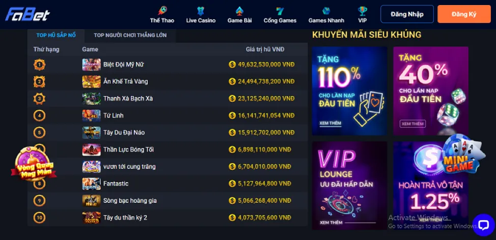 Game bài Baccarat tại 777vin777